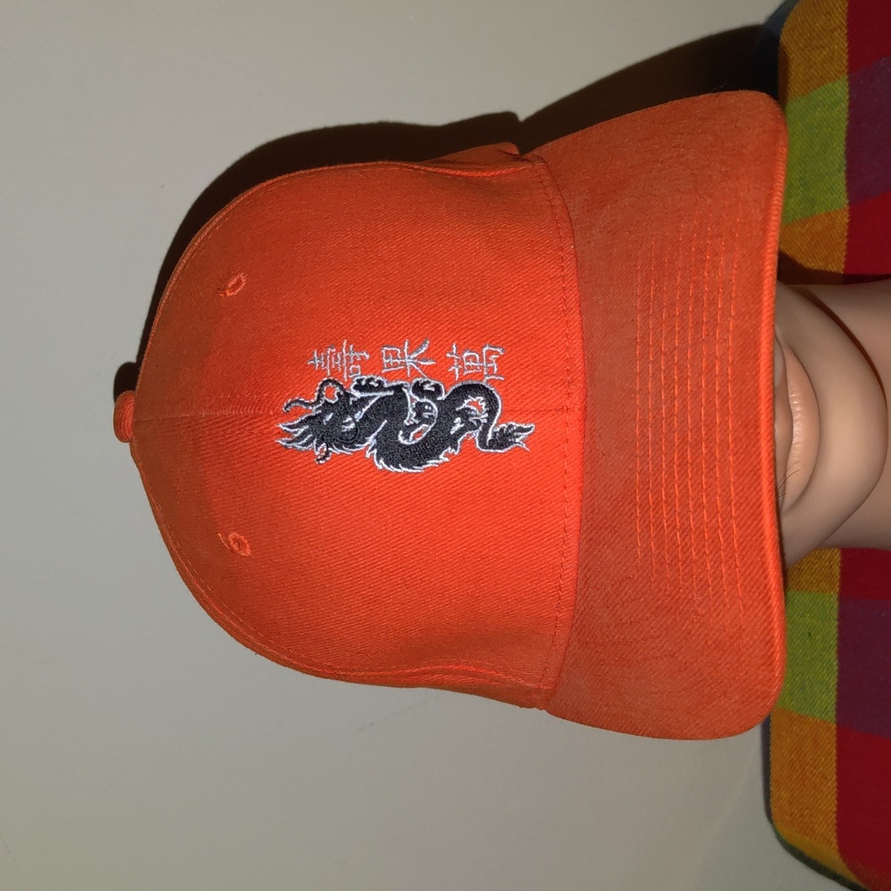 Vtg Dragon Shou Gu Wan Embroidered Flexfit Hat Cap S-M